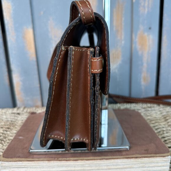 Patricia Nash Bianco Map Leather Wristlet Crossbody Riot Rust NWT - Picture 6 of 16